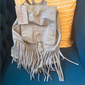 Cut n' Paste Fringe Genuine Leather Backpack